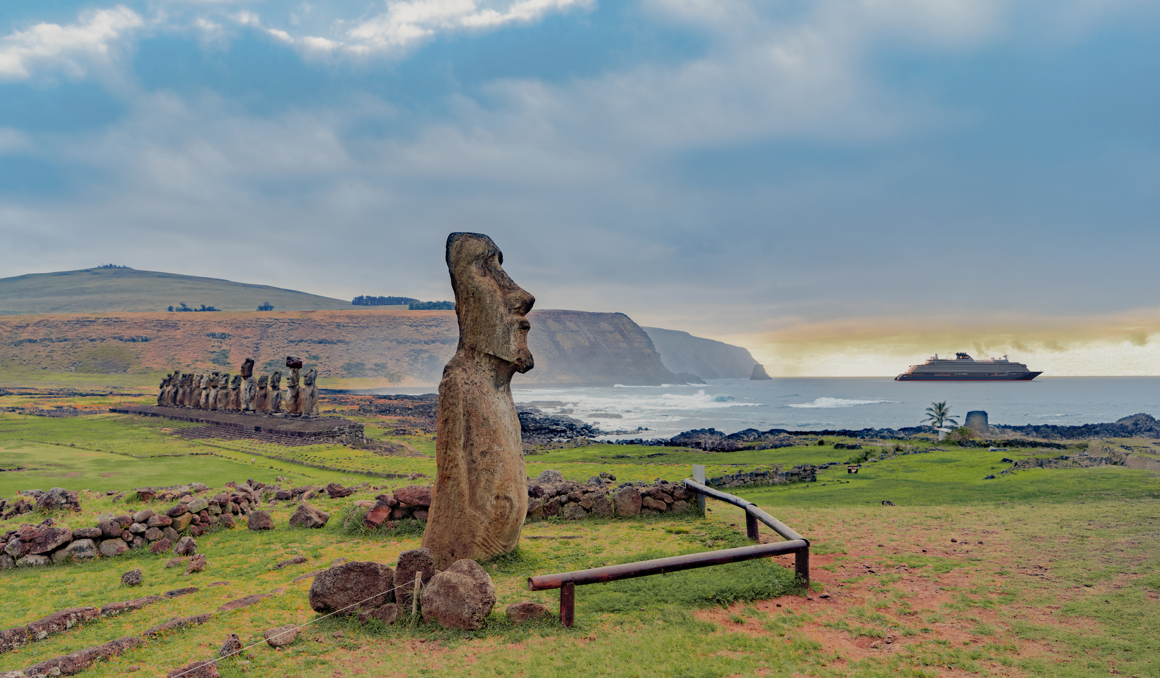 旅程中將拜訪智利復活節島，探索失落文明的秘密。