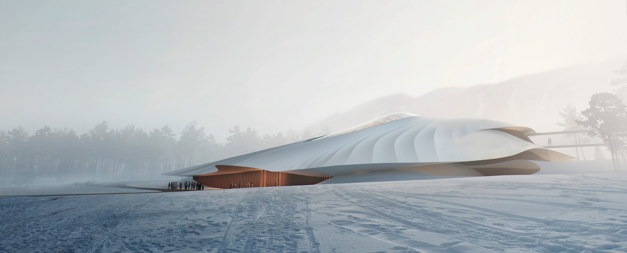 THE WORLD'S GREATEST ARCHITECTURE PROJECTS: YABULI CONFERENCE CENTRE 2020 最受矚目獲獎建築 - 消失於北國雪地間的建築