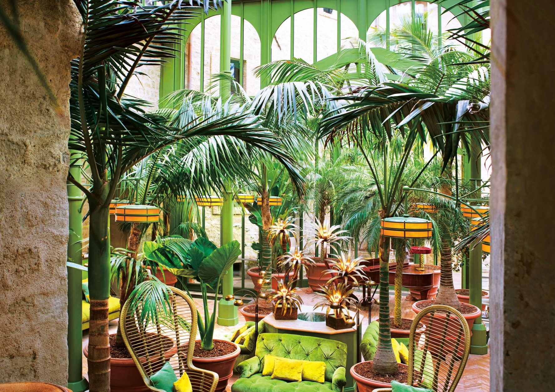 參酌維多利亞時期玻璃溫室，所建造出的棕梠閣。